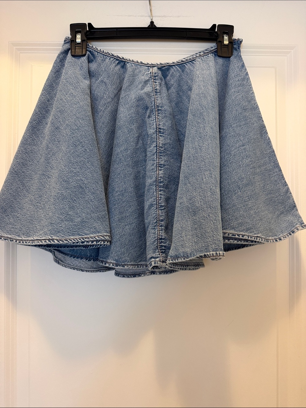 H&M Light Blue Denim Circle Skirt
